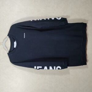 2/$10 04175 Calvin Klein black cotton long line sweatshirt XL